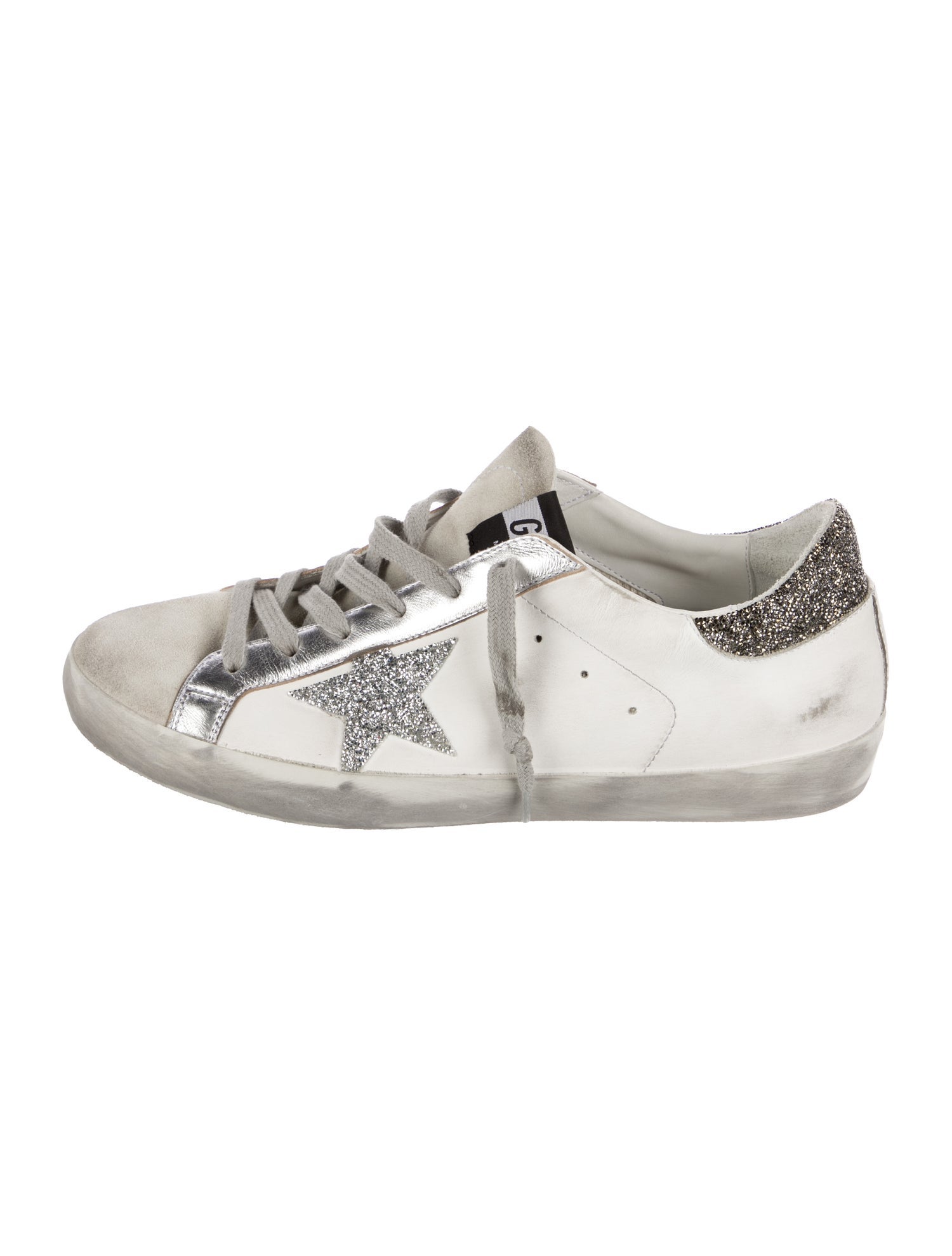 Golden Goose Leather Colorblock Pattern Sneakers